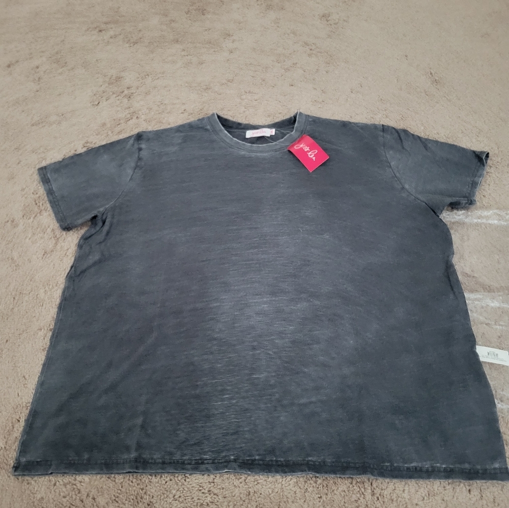 Women's Jess Lea Sun Baked Vintage Washed Black Tee - 3XL (New With Tags!)